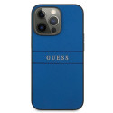 Kryt Guess Saffiano Stripe iPhone 13 Pro - modrý
