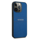 Kryt Guess Saffiano Stripe iPhone 13 Pro - modrý