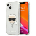 Kryt Karl Lagerfeld KARL'S HEAD pro iPhone 13 mini - stříbrný