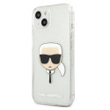 Kryt Karl Lagerfeld KARL'S HEAD pro iPhone 13 mini - stříbrný