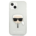Kryt Karl Lagerfeld KARL'S HEAD pro iPhone 13 mini - stříbrný
