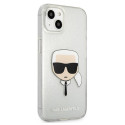 Kryt Karl Lagerfeld KARL'S HEAD pro iPhone 13 mini - stříbrný