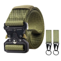 AG PREMIUM Tactical opasek 94-108cm s ocelovou rychloupínací přezkou, khaki zelený