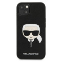 Kryt Karl Lagerfeld IKONIK SAFFIANO iPhone 13 mini - černý