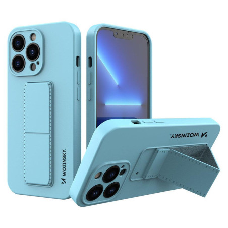 Kryt Wozinsky KICKSTAND CASE pro iPhone 13 mini - světle modrý