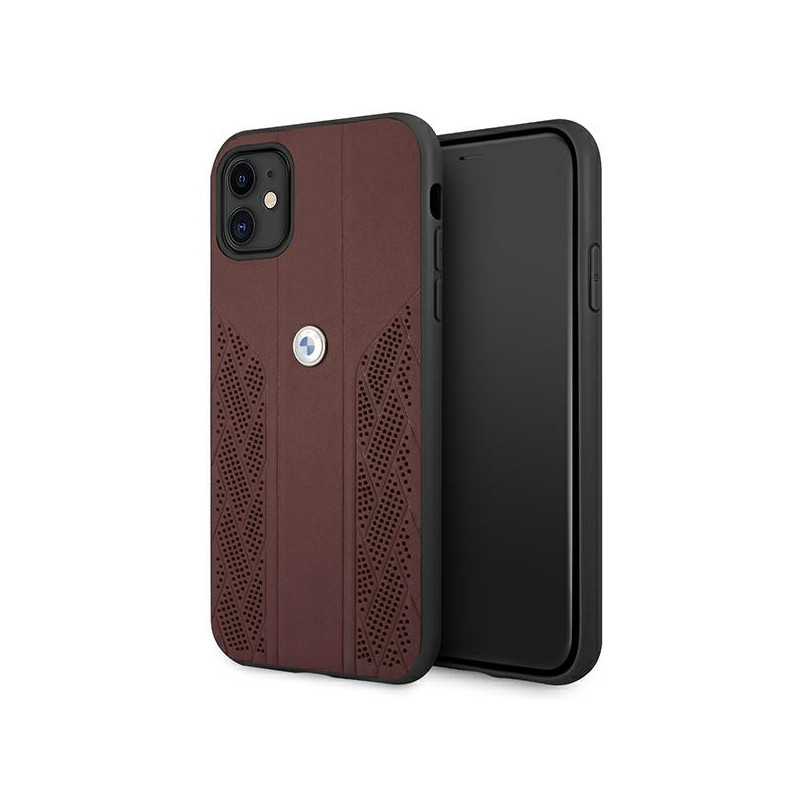 Kryt BMW CURVE PERFORATE pro iPhone 11 / XR - červený