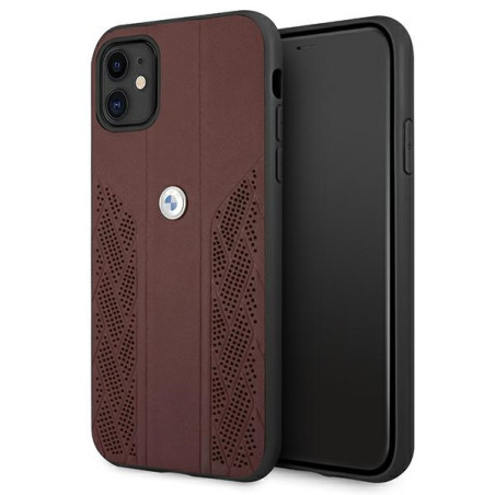 Kryt BMW CURVE PERFORATE iPhone 11 / XR - červený