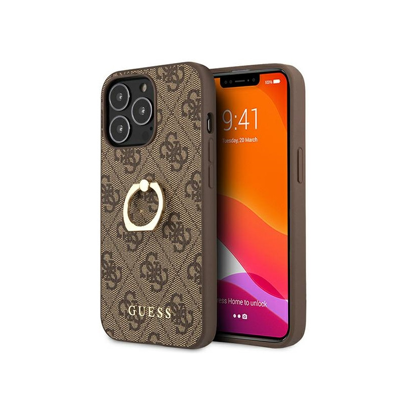 Kryt Guess GUHCP13L4GMRBR pro iPhone 13 Pro / 13 - hnědá