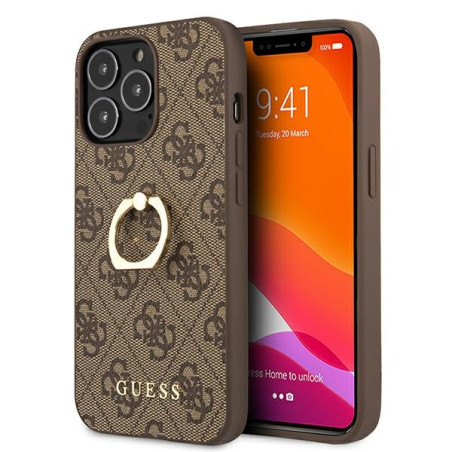 Kryt Guess GUHCP13L4GMRBR pro iPhone 13 Pro / 13 – hnědá