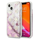 Kryt Guess GUHCP13SLGPEPI pro iPhone 13 mini - Peony Liquid Glitter