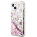 Kryt Guess GUHCP13SLGPEPI pro iPhone 13 mini - Peony Liquid Glitter