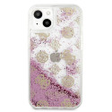 Kryt Guess GUHCP13SLGPEPI pro iPhone 13 mini - Peony Liquid Glitter