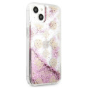Kryt Guess GUHCP13SLGPEPI pro iPhone 13 mini - Peony Liquid Glitter