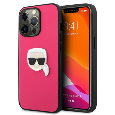 Kryt Karl Lagerfeld IKONIK KARL iPhone 13 Pro - růžová