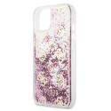 Kryt Guess GUHCP13SLGPEPI pro iPhone 13 mini - Peony Liquid Glitter