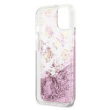 Kryt Guess GUHCP13SLGPEPI pro iPhone 13 mini - Peony Liquid Glitter
