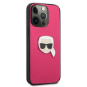 Kryt Karl Lagerfeld IKONIK KARL iPhone 13 Pro - růžová
