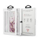 Kryt Guess GUHCP13SLGPEPI pro iPhone 13 mini - Peony Liquid Glitter