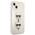 Kryt Karl Lagerfeld GLITTER KARL's & Choupette HEAD iPhone 13 mini - z