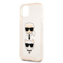 Kryt Karl Lagerfeld GLITTER KARL's & Choupette HEAD iPhone 13 mini - z