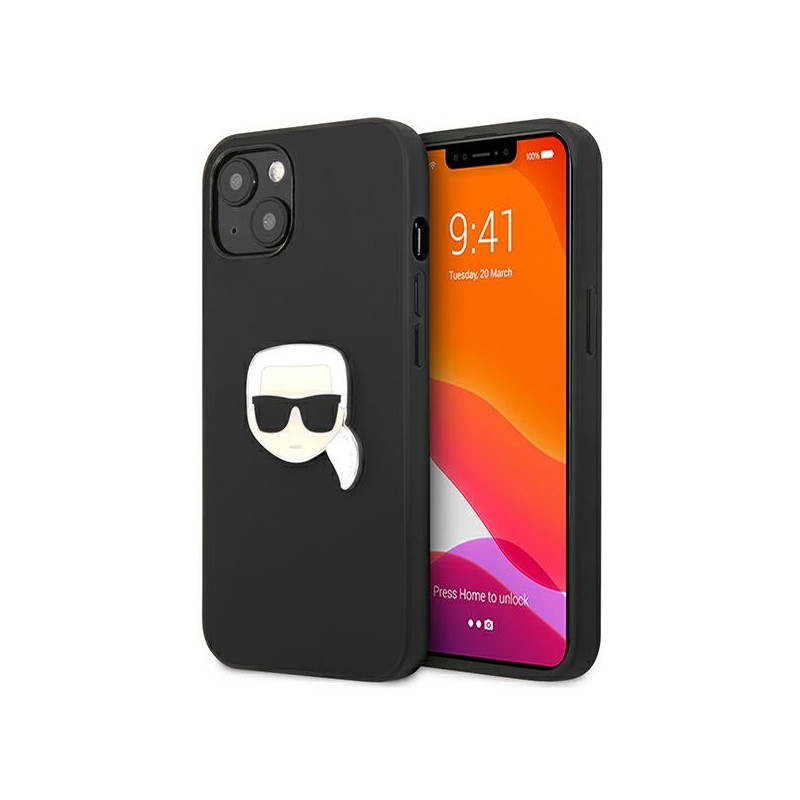 Kryt Karl Lagerfeld IKONIK KARL pro iPhone 13 mini - černý