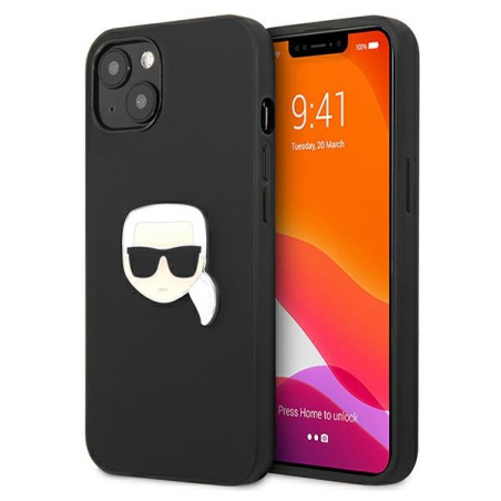Kryt Karl Lagerfeld IKONIK KARL pro iPhone 13 mini - černý