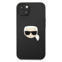 Kryt Karl Lagerfeld IKONIK KARL pro iPhone 13 mini - černý