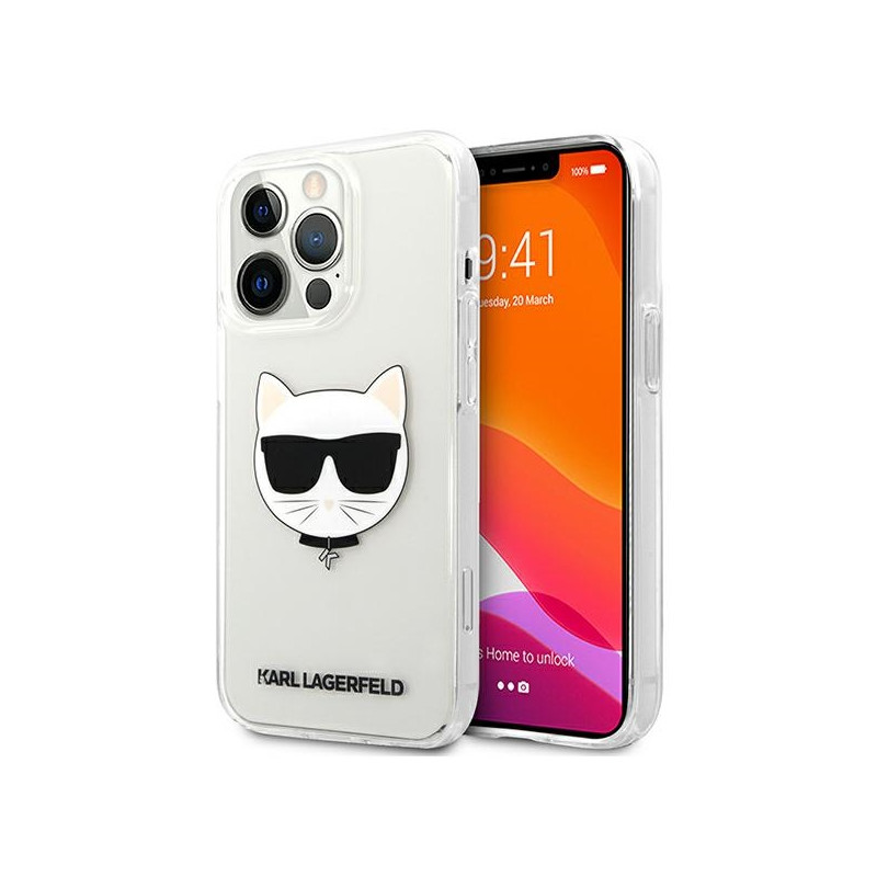 Kryt Karl Lagerfeld CHOUPETTE HEAD pro iPhone 13 Pro Max - transparentní