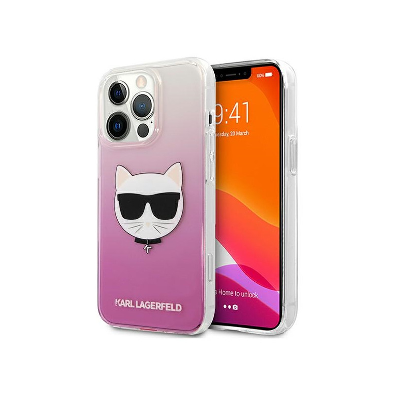 Kryt Karl Lagerfeld CHOUPETTE HEAD pro iPhone 13 Pro Max - růžový