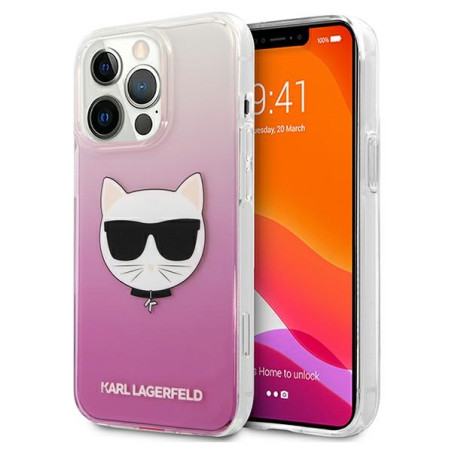 Kryt Karl Lagerfeld CHOUPETTE HEAD iPhone 13 Pro Max - růžový