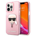 Kryt Karl Lagerfeld CHOUPETTE HEAD Glitter pro iPhone 13 Pro Max - rů