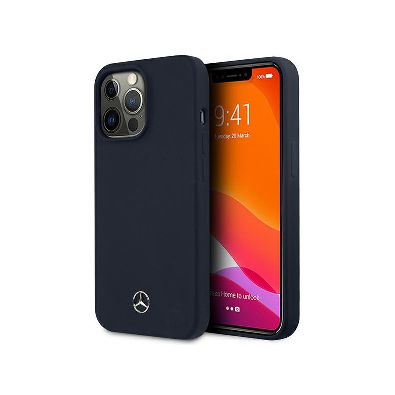 Kryt Mercedes MEHCP13LSILNA pro iPhone 13 Pro / 13 6,1" - granatový/navy hardcase Silicone Line