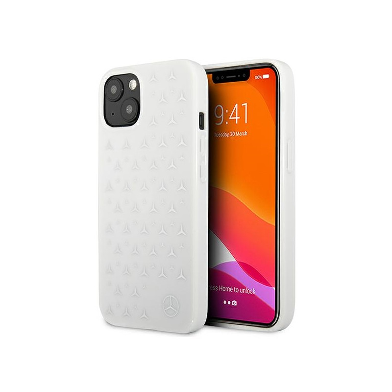 Kryt Mercedes Silver Stars pro iPhone 13 - bílá