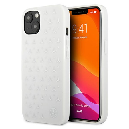 Kryt Mercedes Silver Stars pro iPhone 13 - bílá