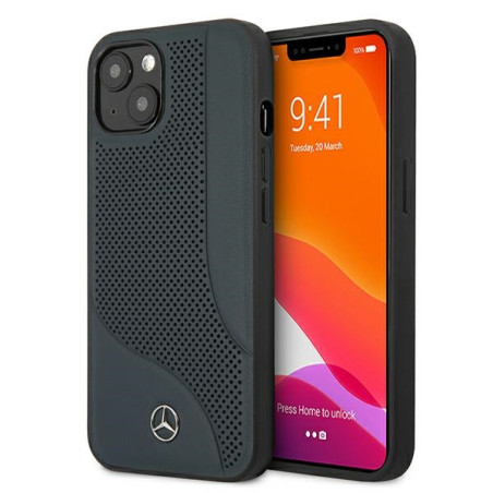 Pouzdro Mercedes Perforated Area pro iPhone 13 mini - námořnicky mod
