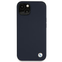 Kryt BMW Silicone Signature pro iPhone 13 mini – navy blue