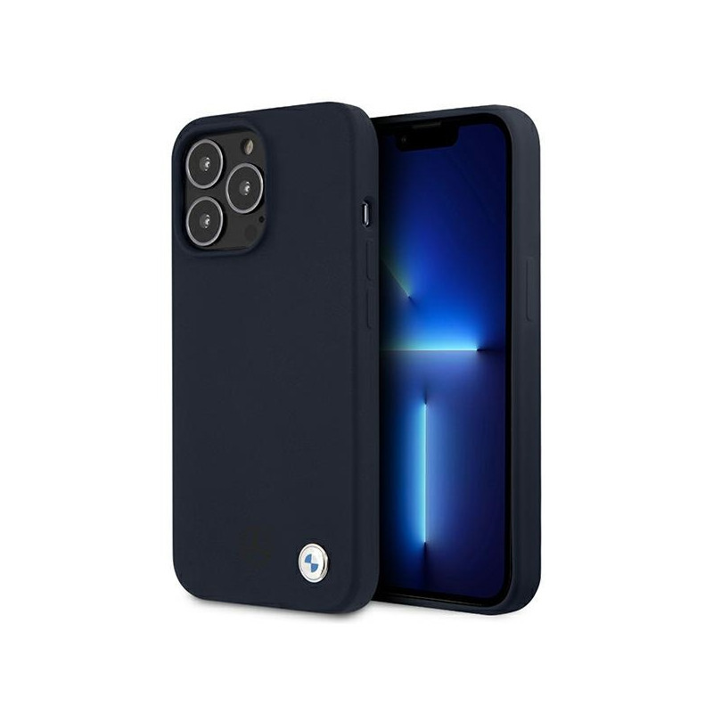 Kryt BMW Silicone Signature pro iPhone 13 Pro Max 6.7" - tmavě modrý