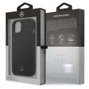 Kryt Mercedes Leather Stars Pattern iPhone 13 mini černý