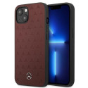Kryt Mercedes Leather Stars iPhone 13 mini - červená