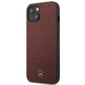 Kryt Mercedes Leather Stars iPhone 13 mini - červená