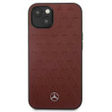 Kryt Mercedes Leather Stars iPhone 13 mini - červená