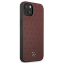 Kryt Mercedes Leather Stars iPhone 13 mini - červená