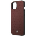 Kryt Mercedes Leather Stars iPhone 13 mini - červená
