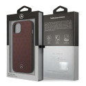 Kryt Mercedes Leather Stars iPhone 13 mini - červená