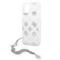 Kryt Guess PEONY pro iPhone 13 mini – stříbrná