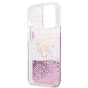 Kryt Guess 4G Big Liquid Glitter pro iPhone 13 Pro Max - růžová