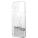 Kryt Karl Lagerfeld LIQUID GLITTER iPhone 13 Pro/13 - stříbrný