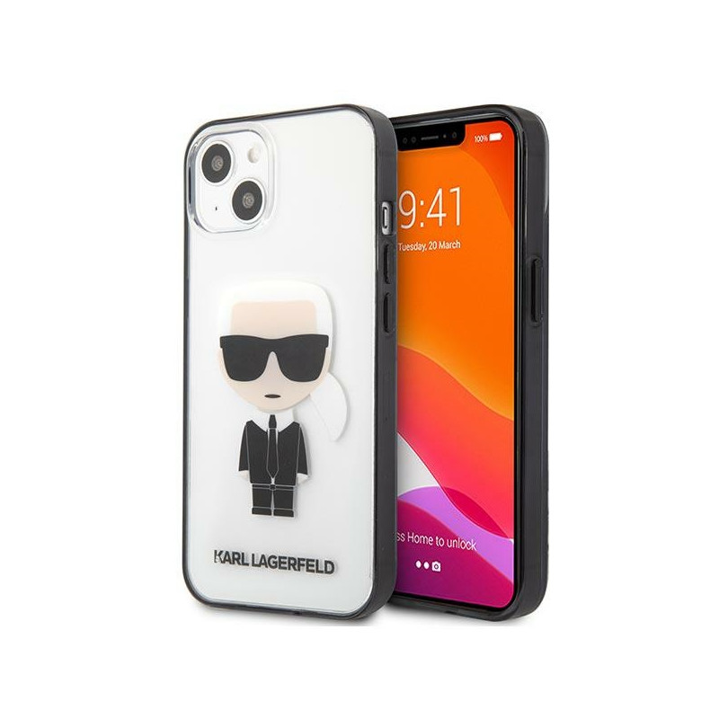 Kryt Karl Lagerfeld IKONIK Karl pro iPhone 13 mini - transparentní