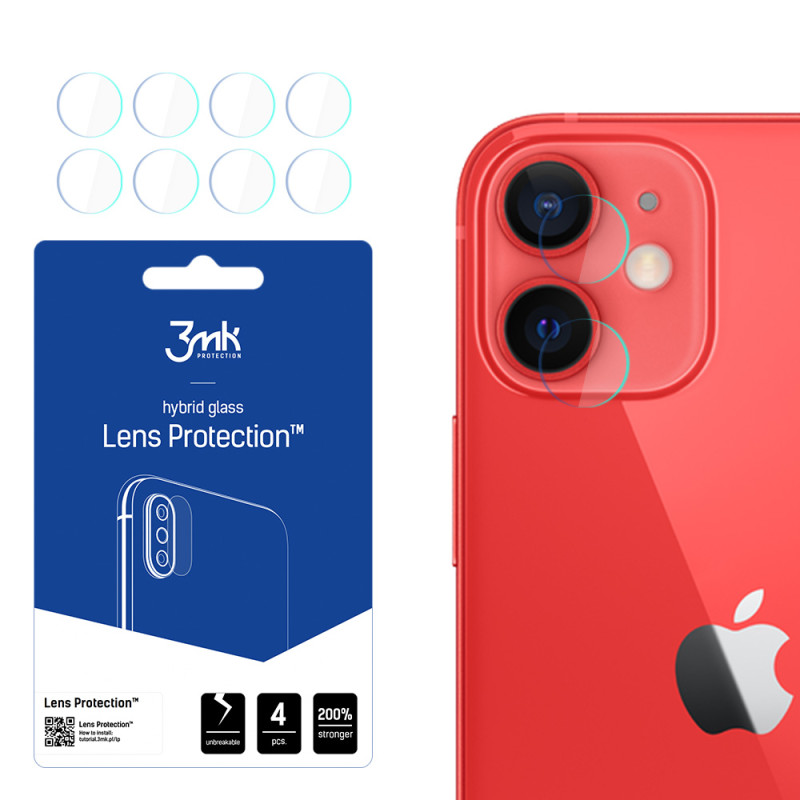 Ochranné sklo 3mk LENS PROTECTION™ pro iPhone 12 mini - transparentní