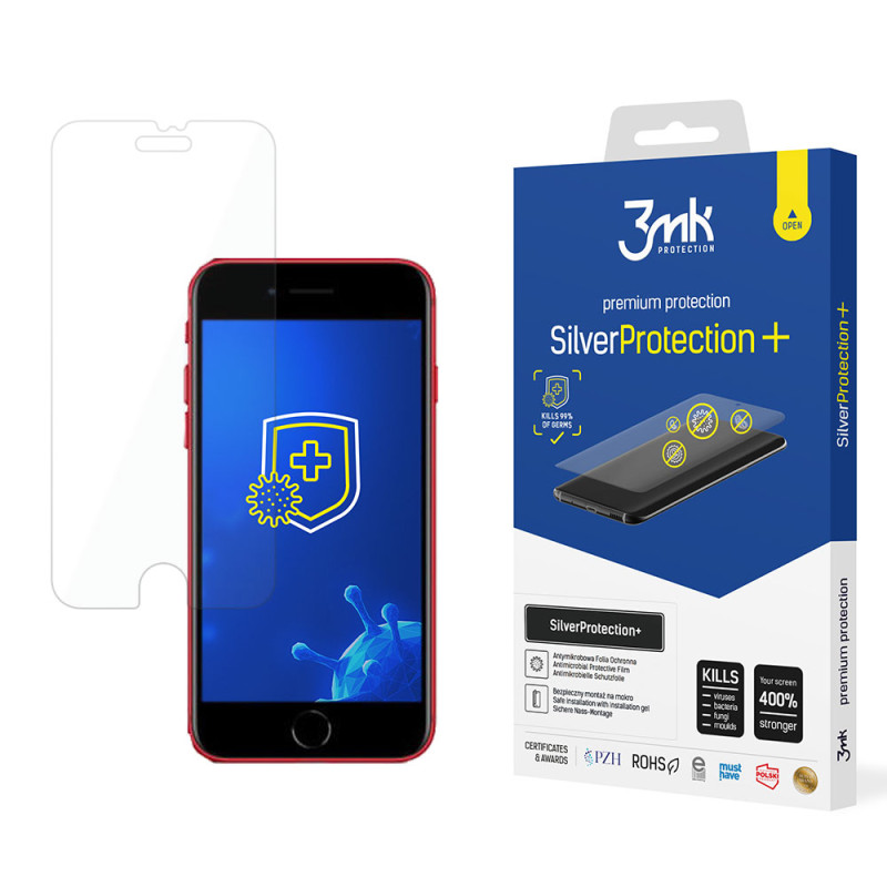 Ochranné sklo 3mk PROTECTION iPhone 7 / 8 / SE (2020 / 2022) - stříbrná